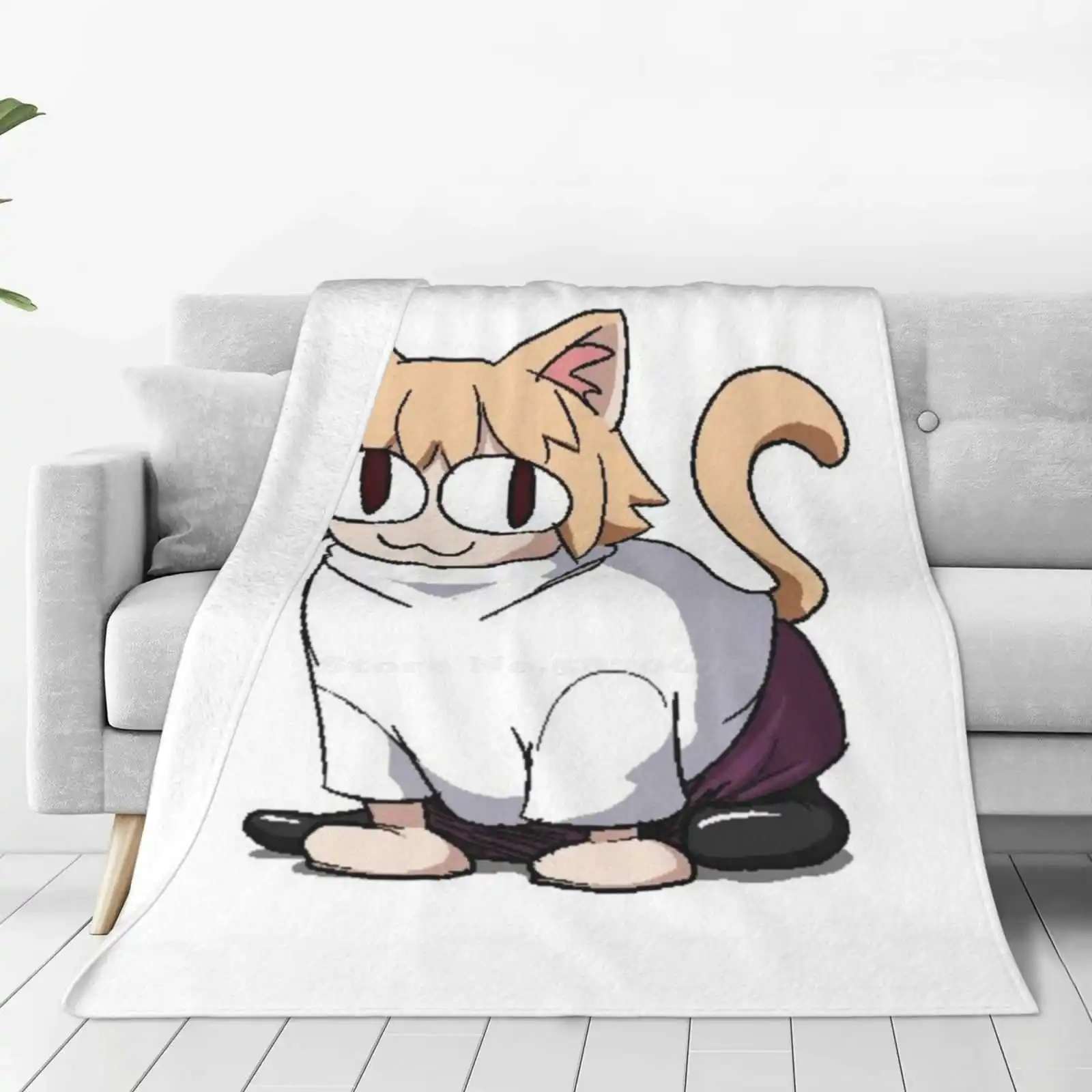 Neco Arc Cat Four Seasons Comfortable Warm Soft Throw Blanket Funny Neko Neco Arc Memes Neko Memes Funny Neco Arc Tsukihime Cat