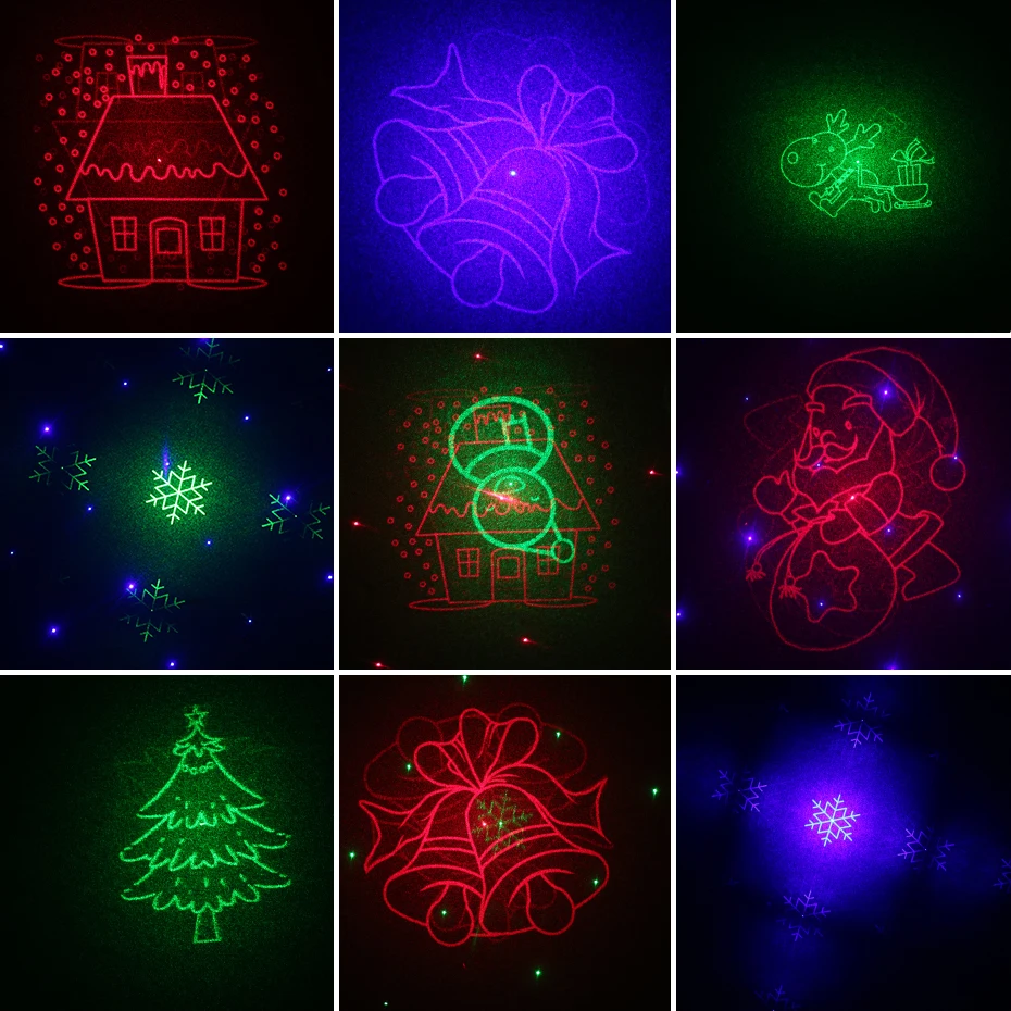 ALIEN RGB Waterproof Outdoor Garden Christmas Laser Projector Holiday Party Tree Xmas Decor Effect Lighting Shower With Remote