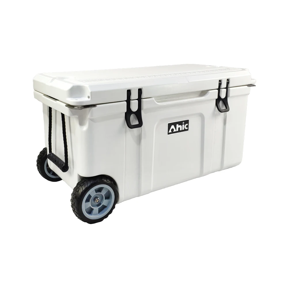 

AHIC DL75 High Performance Rotomolded Hard Plastic Coolers Camping Ice Box Cooler on Wheels