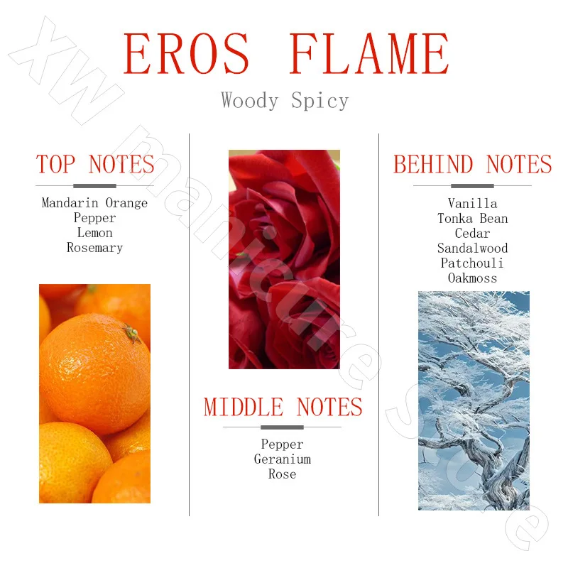 GAVARRY EROS FLAME Eros Men's Perfume Fresh and Natural Long-lasting Fragrance Shows Confidence and Charm Removes Odor 50ml