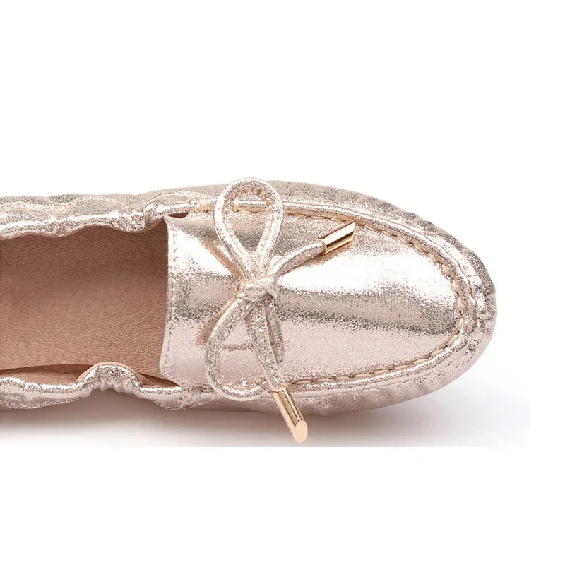CEYANEAO Mocassini con papillon Ballerine in oro argento 2019 Scarpe slip on casual Donna Scarpe basse da donna estive morbide e poco profondeE1681