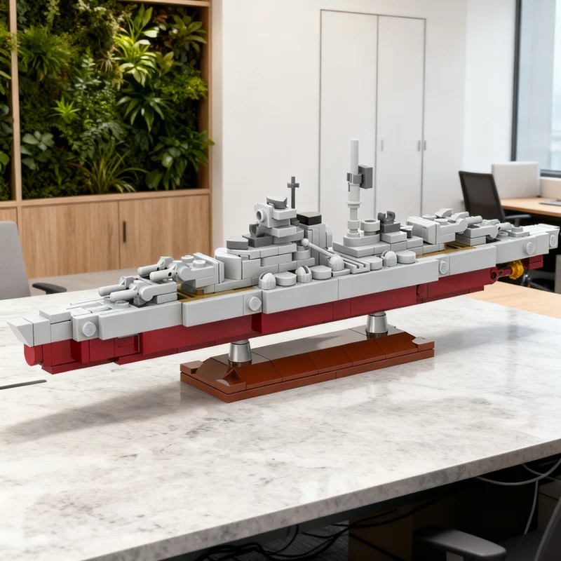 

Набор строительных блоков MOC «Бисмарк» (269 деталей) — модель корабля, креативный подарок, коллекционный декор для детей и взрослых, для дома и офиса