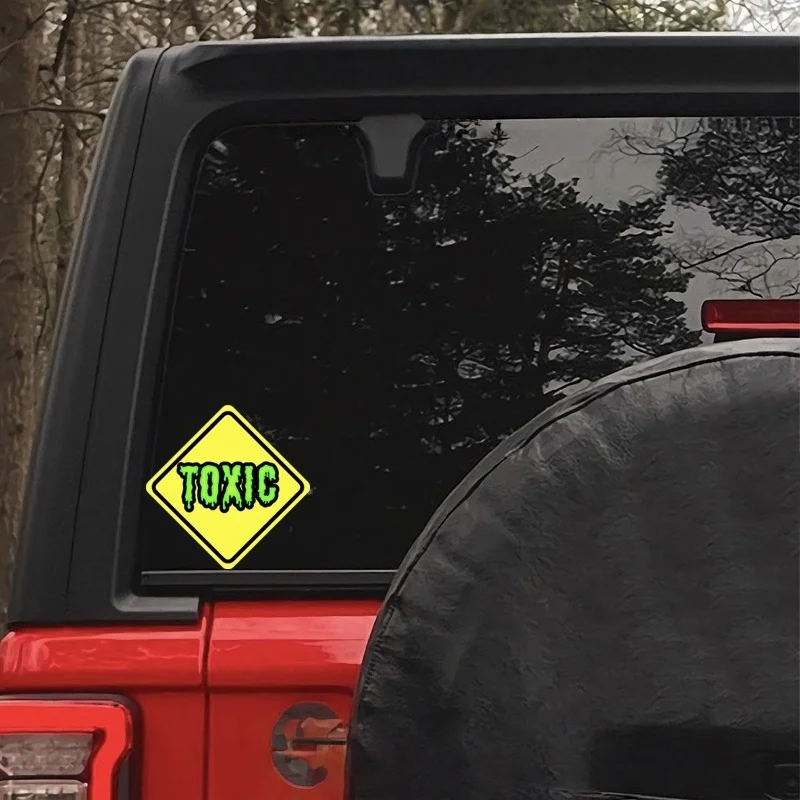 

Waterproof Vinyl Decal for Car Body Window Decor1Pc Toxic Warning Sign Sticker