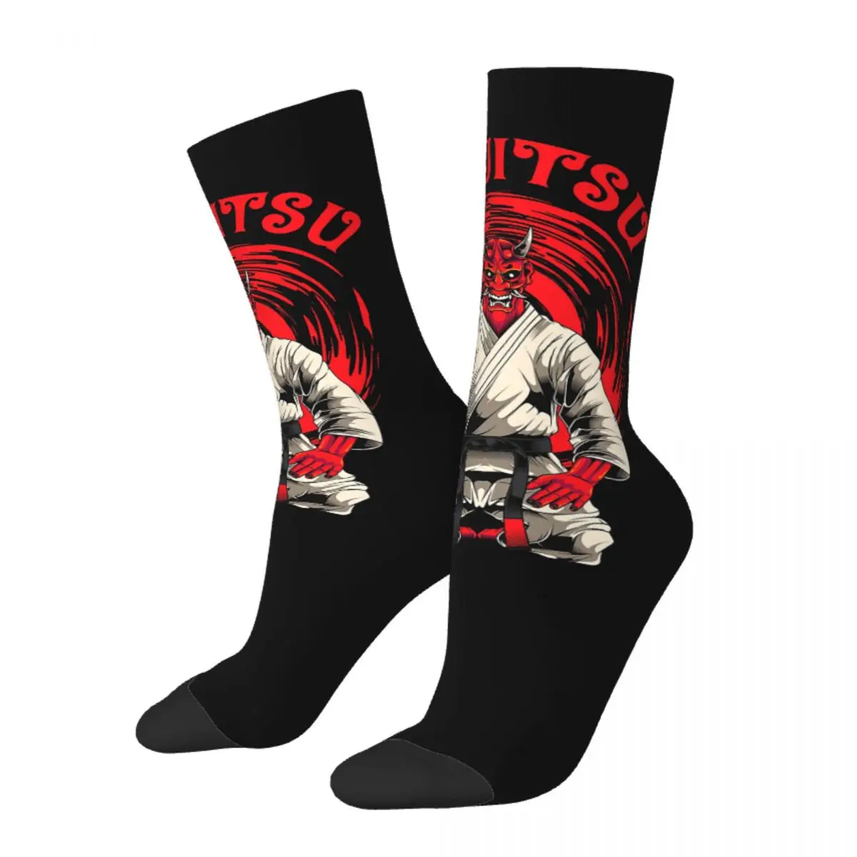 New Men's Socks Harajuku Brazilian Jiu Jitsu Oni Demon Sock Polyester Graphic Women Sock Spring Summer Autumn Winter