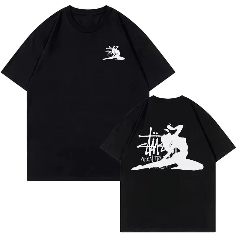 

New Summer Luxury Brand Men Cotton T Shirt Printed Fashion Tops Casual Trendy Short Sleeve Vintage Street Women T Shirts Y2K