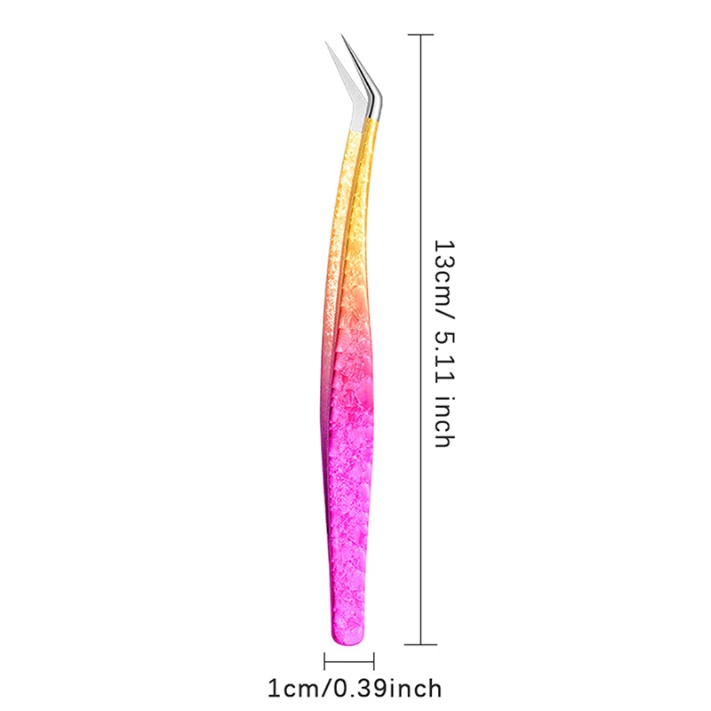 1 Stuks Wimper Pincet Ijs Bloem Anti-Statische 3d Nauwkeurige Wenkbrauw Enten Valse Wimpers Uitbreiding Levert Make-Up Pincet Tools