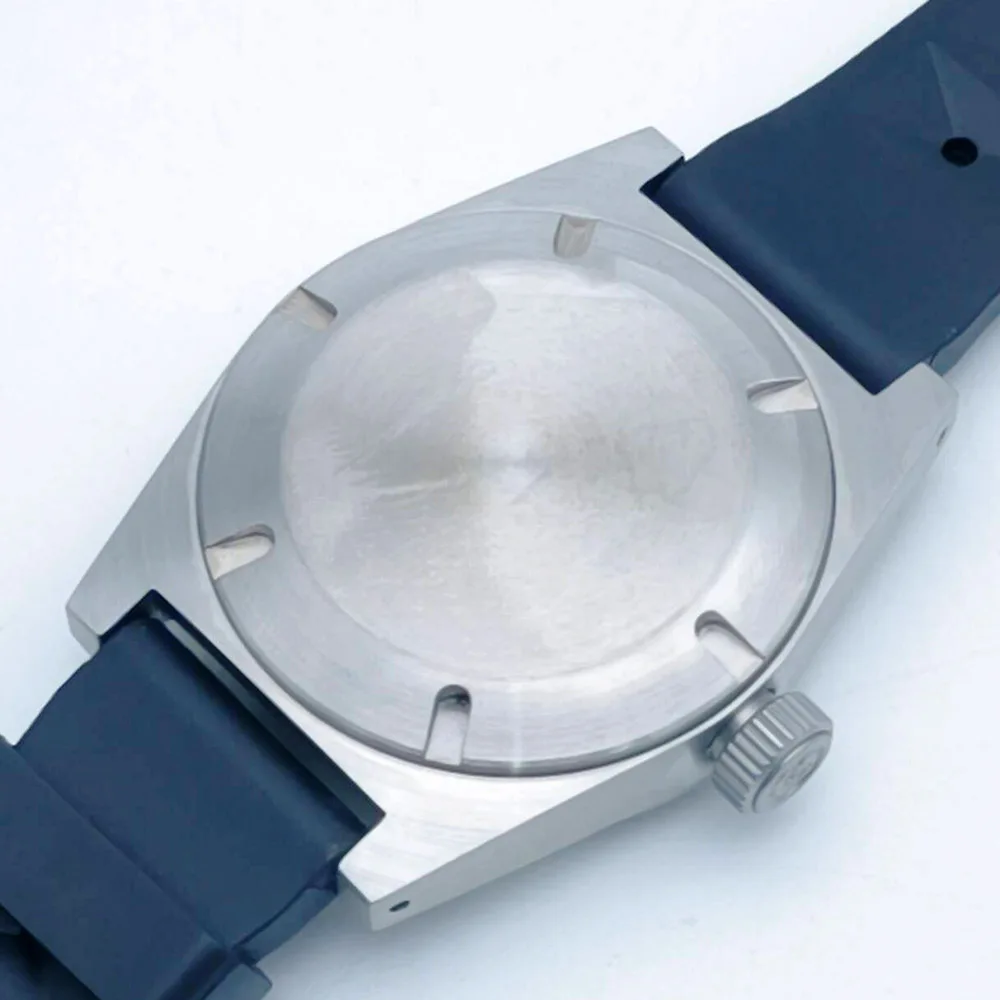 ساعة NH35 للرجال مقاس 38 ملم 316L من الفولاذ المقاوم للصدأ المصقول ساعة غواص معقمة C3 قرص مضيء زجاج الياقوت #2