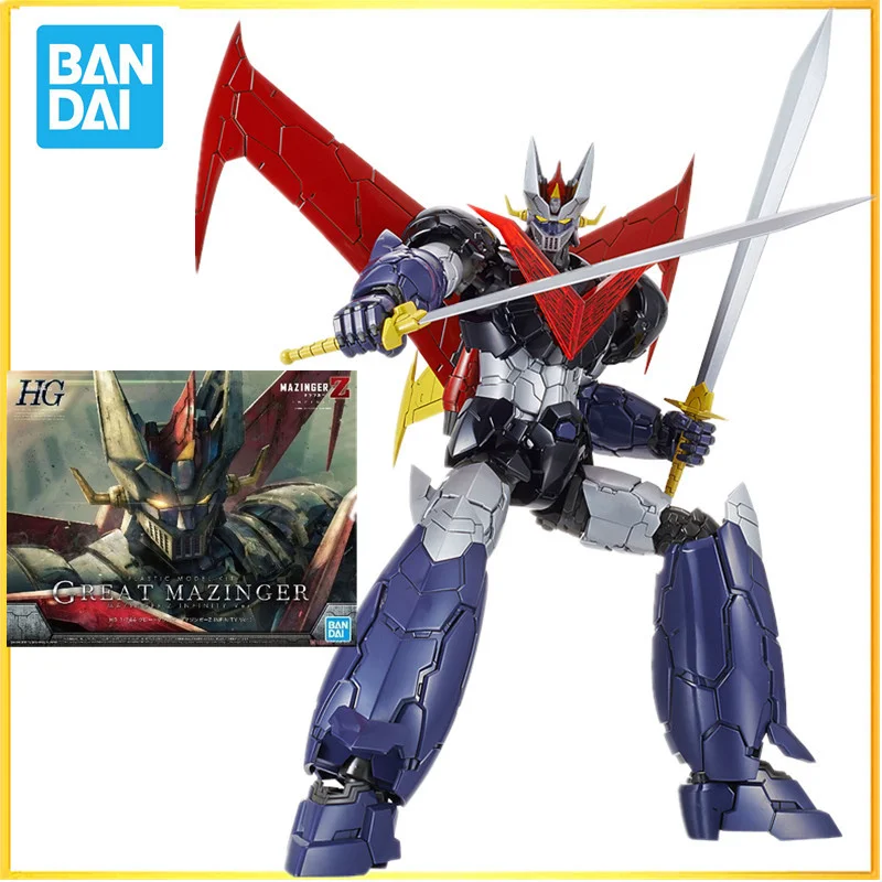 

In stock BANDAI SUPER ROBOT Model HG 1/144 INFINITY GREAT MAZINGER Z Armor Unchained Mobile Suit Kids Toys Christmas gift