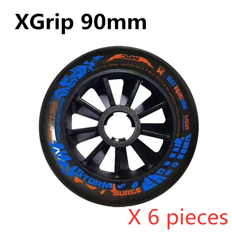 سرعة عجلات التزلج MPC عجلة العاصفة عرام Xgrip عجلات إطارات تزلج مضمنة 110 مللي متر 100 مللي متر 90 مللي متر عجلة التزلج سباق الماراثون تزلج