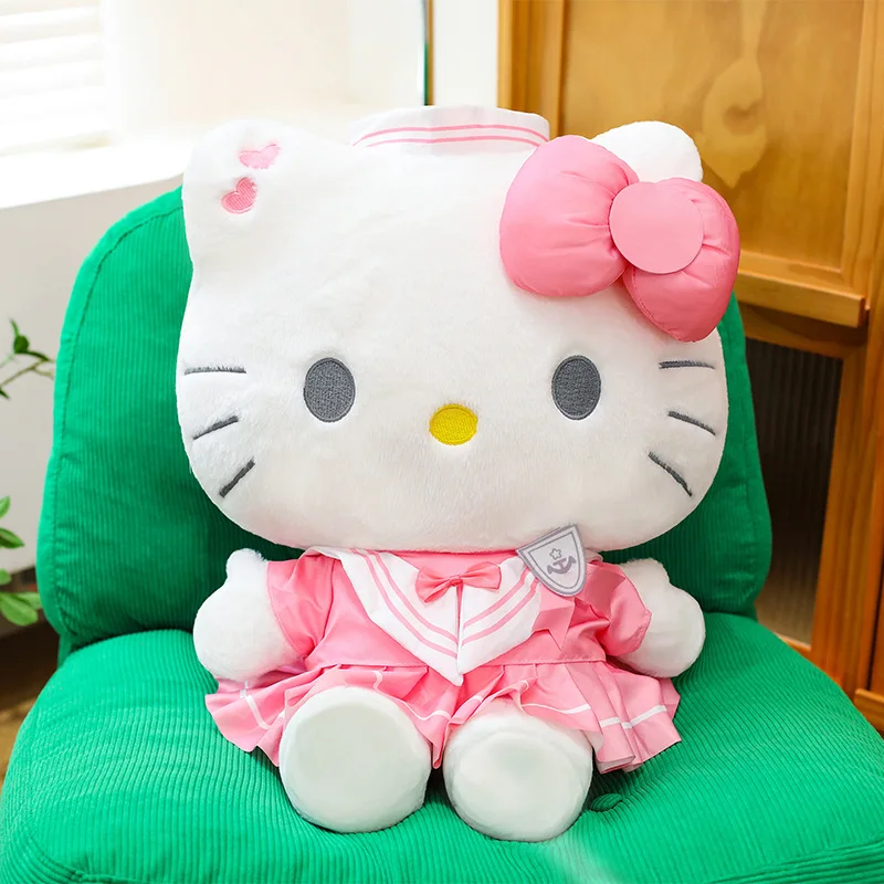 

Новый 70 см большой размер Hello Kitty костюм моряка Sanrio аниме плюшевая кукла Kawaii украшение комнаты плюшевые подушки праздничные подарки