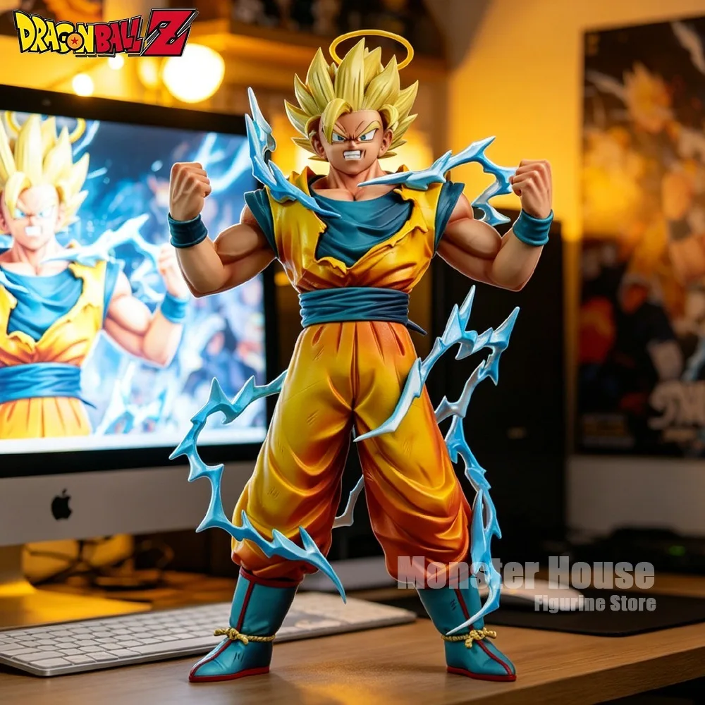 30cm/11,81 Zoll Anime Dragon Ball Z Figur Super Saiyajin 2 Goku Actionfiguren PVC Kakarotto Statue Sammlermodell Spielzeug Geschenke