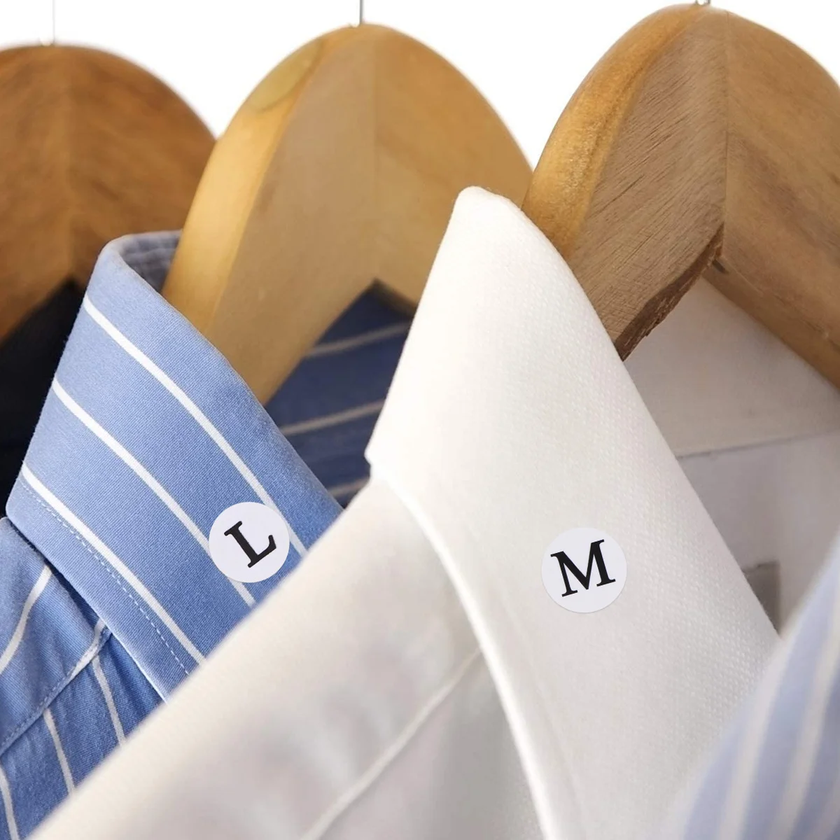 5 عبوات من الملصقات ذات الحجم المستدير ملصقات الملابس ذاتية اللصق Xs S M L Xl لتنظيم الملابس ملصق تحديد الحجم السريع