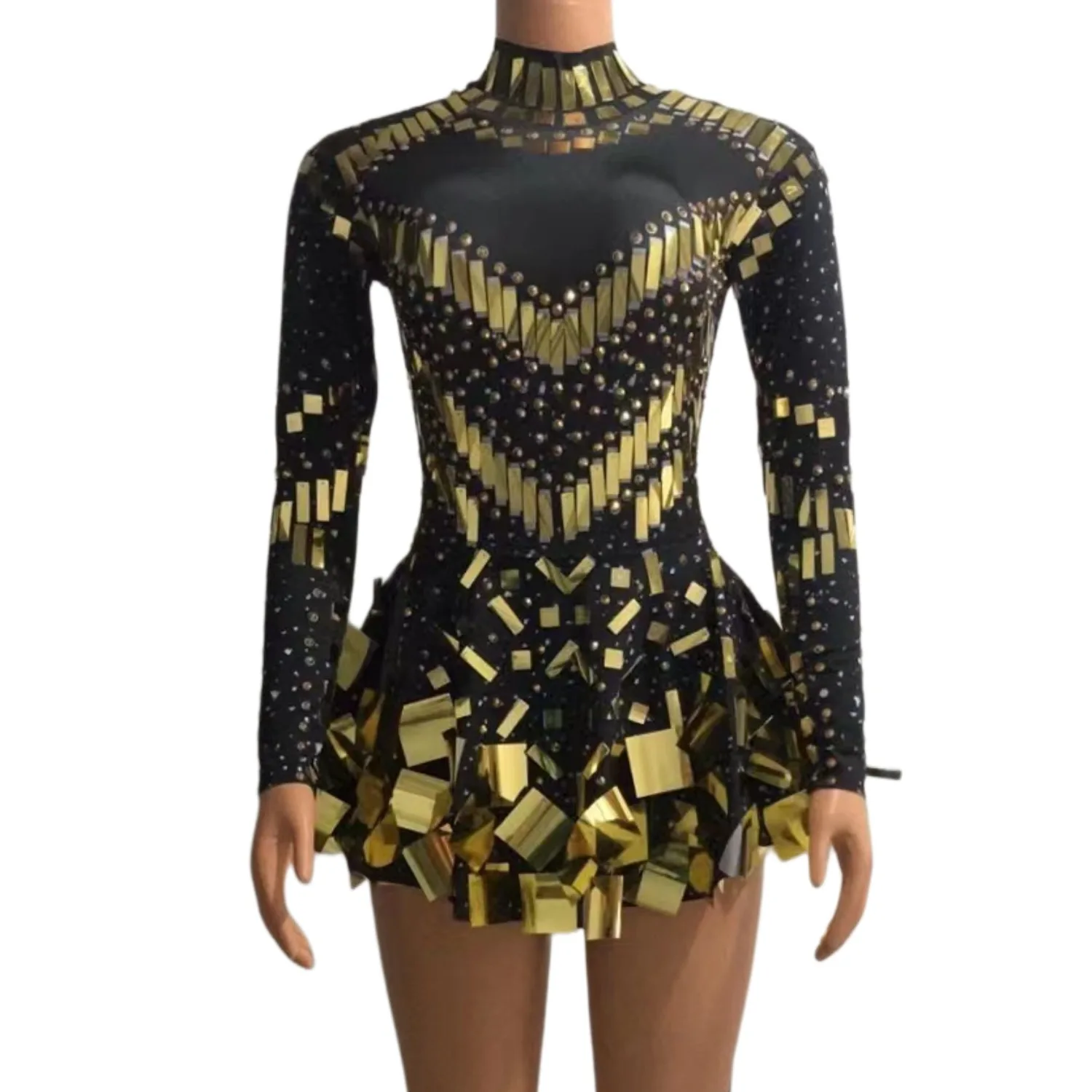 2025 Fashion Shine Mirror Party Dress Black Stretch Stage Vestido Festa De Formatura Abiti Da Cerimonia Vestidos Fiesta De Lujo