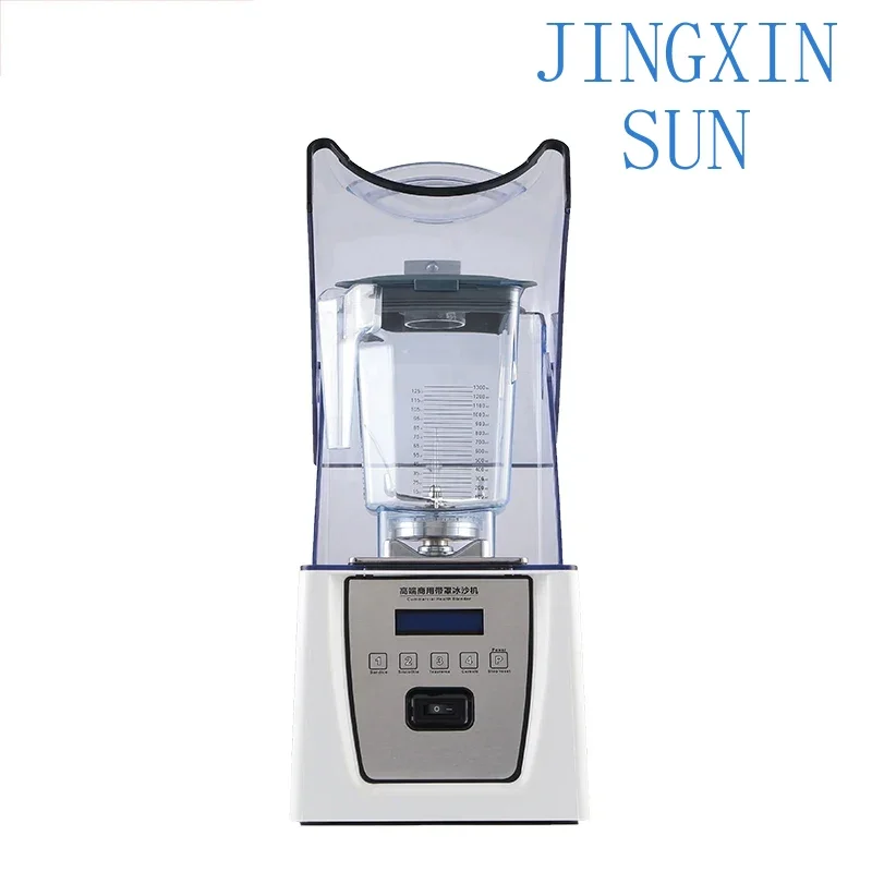 Commercial Blender Smoothie Blender Food Blender Food Processing Juicer Cooking Machine With Cover Soundproof 1800W 1500ml