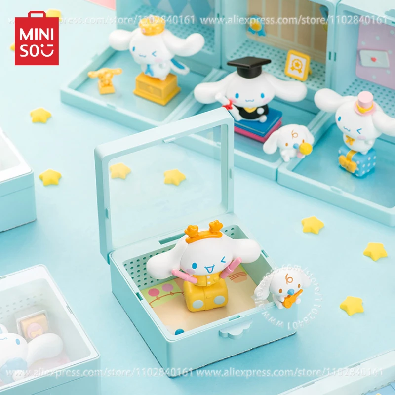 

MINISO Sanrio Surprise Toy MAX Micro Box Cinnamoroll Wish List Series Cute Ornaments Cartoon Model Birthday Gift Peripheral