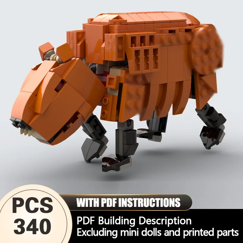 

Creators Animal Series Model MOC Building Bricks Large Capybara Modular Technology Gifts Holiday Assemble Children Toys Suit