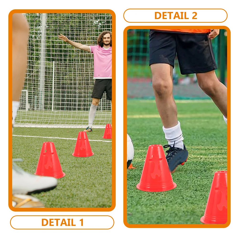 20 قطعة من مخاريط تدريب اللياقة البدنية لكرة القدم، علامات رياضية محمولة لممارسة كرة القدم، مخاريط رياضية صغيرة من البلاستيك المتين #3