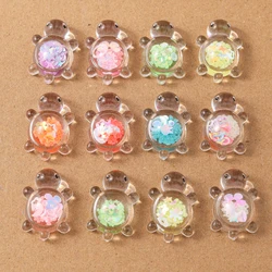 10 pcs Cute Resin Turtle Tortoise Charms Pendants for Necklace Earrings Bracelet DIY Kid's Jewelry Gift Accessories