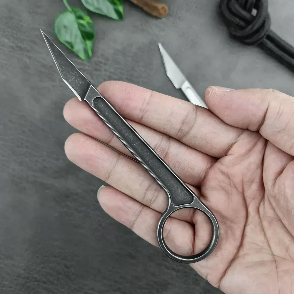 

Tactical 440C All Steel Fixed Blade Knife Necklace Outdoor Mini Pocket Knife with Secure Sheath Neck Knife Utility Multitools