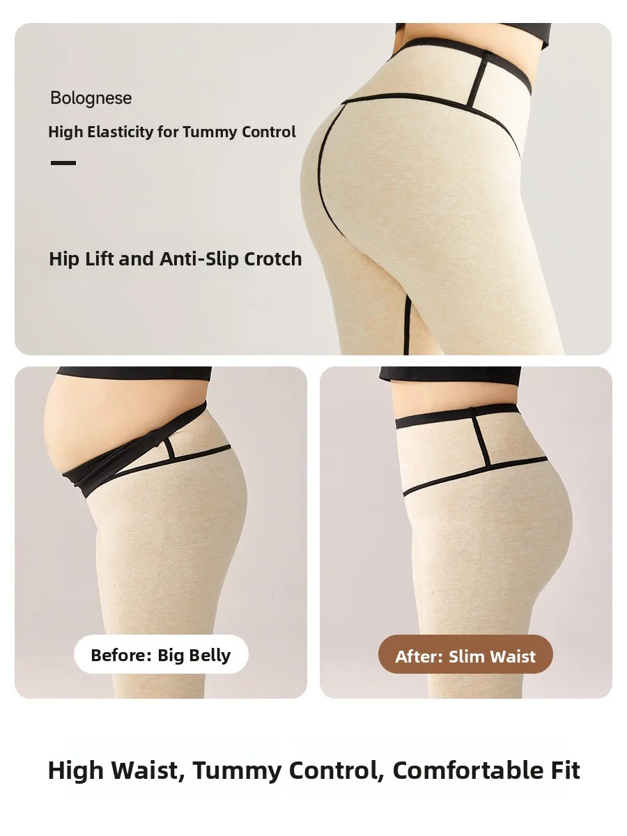 マットヨガパンツ、プラスサイズ、ハイウエスト、アールスキンアウターウェア、暖かいお腹コントロール、秋と冬用、ヒップアップ、女性用ファス...