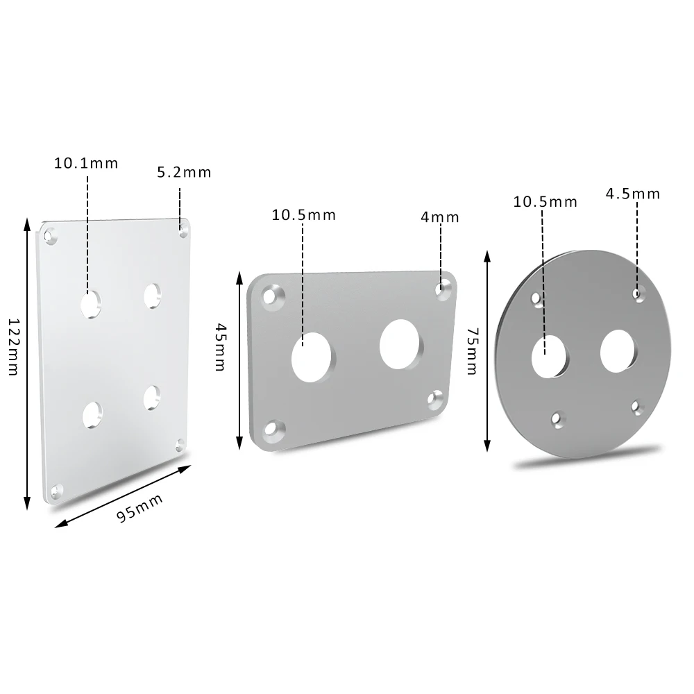 Preffair Connector Banana Wall Plate Banana Plug Binding Post Wall Plate in Aluminum Alloy for Speakers Home Theater