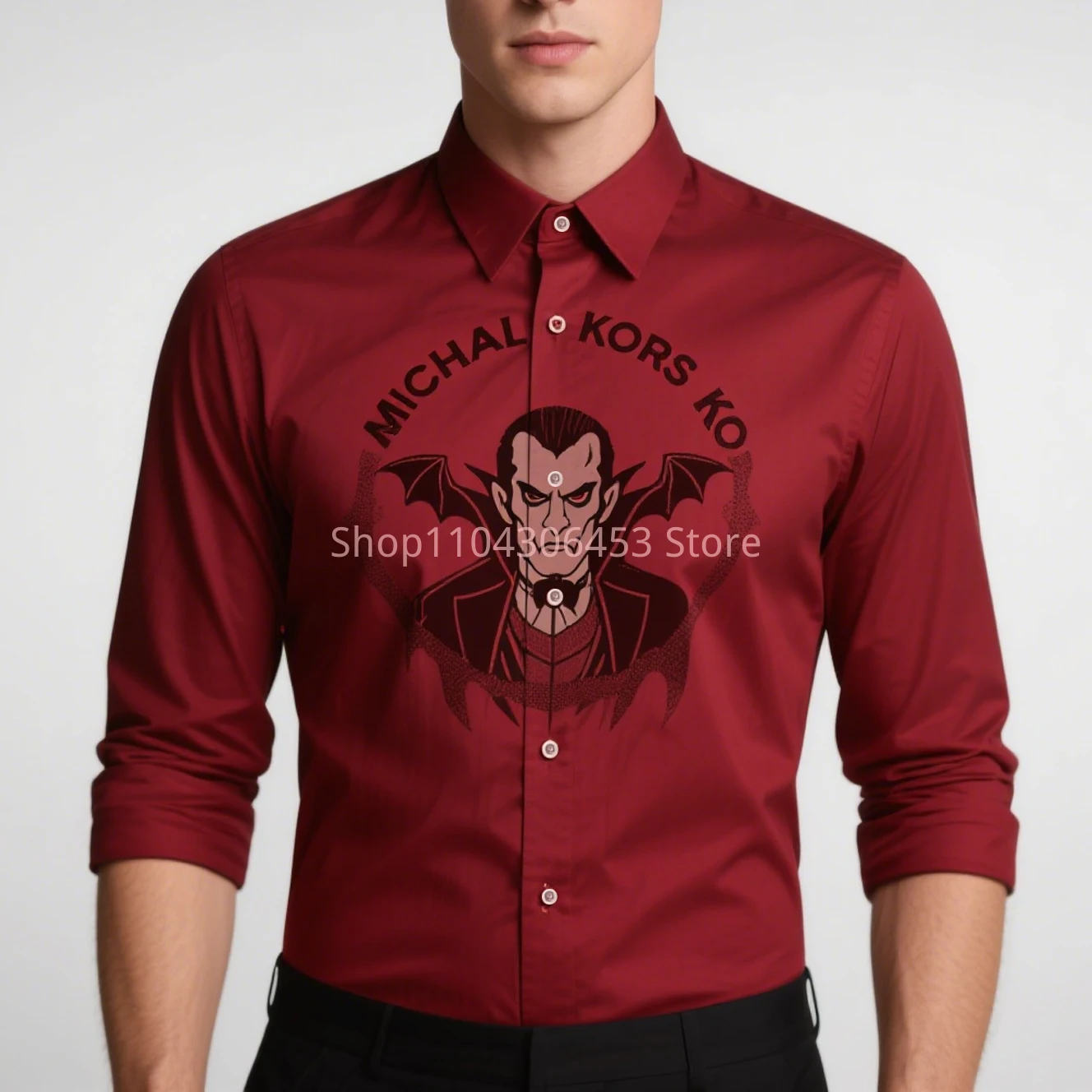 

New Original Design Men's Halloween Ghost Magic 3D Printing Funny Shirt Hawaiian Casual Long-sleeved Party Simple Gift Friends