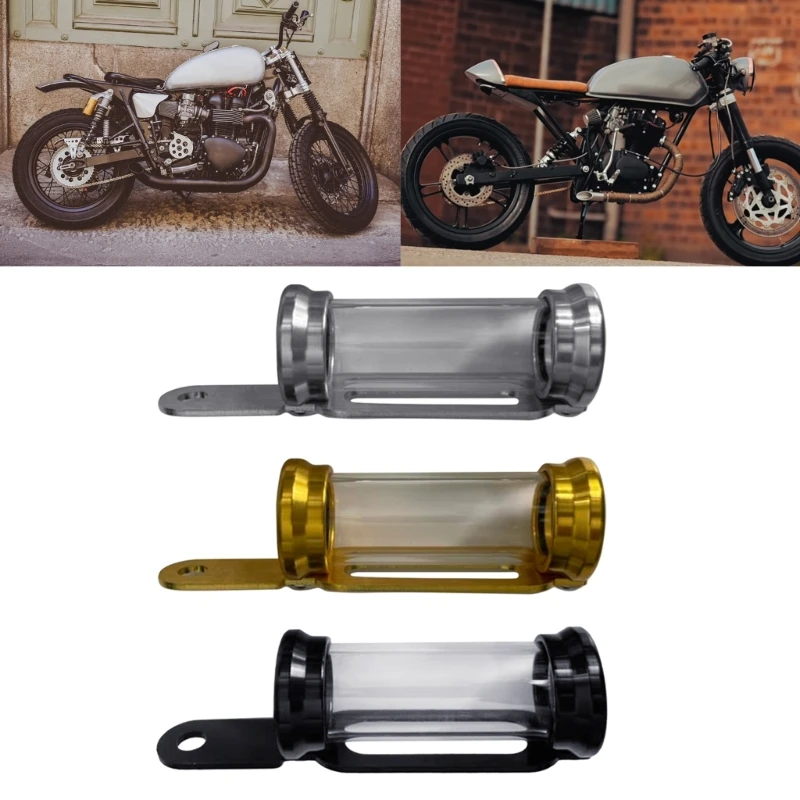 Universal Motorcycles Metal Tax Disc Tube Holder Stand Moped Scooter Transparent Cylinder Paper Placing Tube Waterproof D7YA