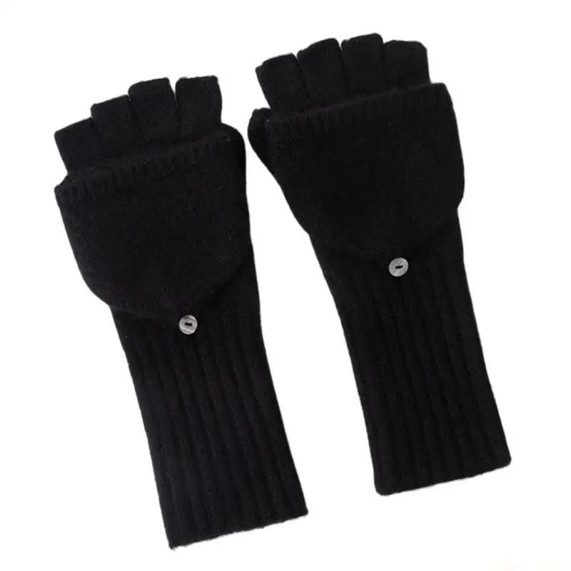 

31BF Модные кашемировые шерстяные перчатки с откидной крышкой для зимнего бега на велосипеде