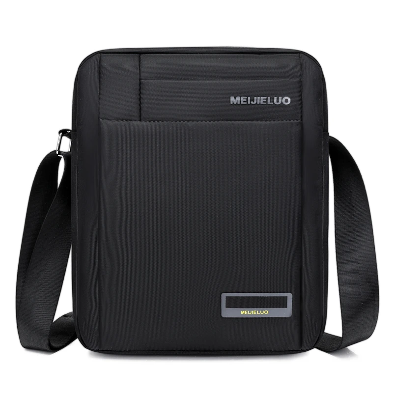 

Men's Ox Cloth Waterproof Busin Casual Crossbody Bag Single oulder Bag for iPad Tablet Nylon Material Zipper Closure
