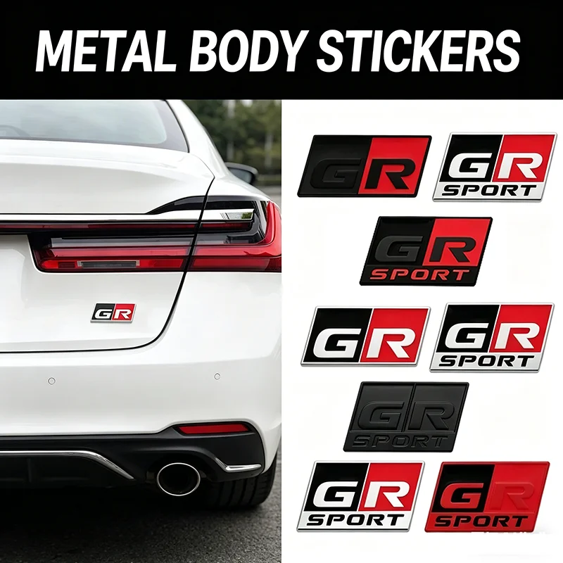 Car Trunk Emblem Sticker for Toyota GR Sport Badge Camry Corolla Yaris Rav4 Chr Auris Avensis Reiz Decal Exterior Accessories