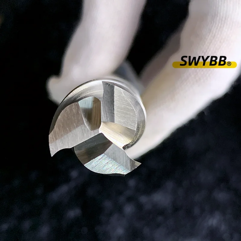 SWYBB 3 flauti HSS fresa acciaio ad alta velocità 3T fresa piatta alluminio acciaio dolce utensile CNC 1.5mm ~ 28mm diametro