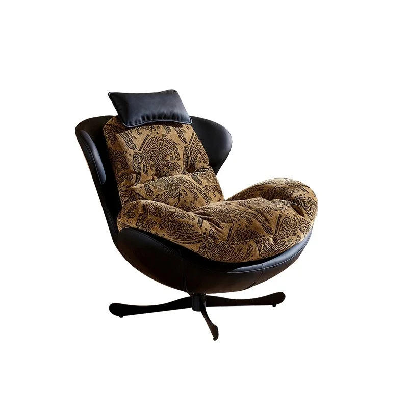 Retro single sofa chair Italian minimalist designer villa high-end casual lazy sofa