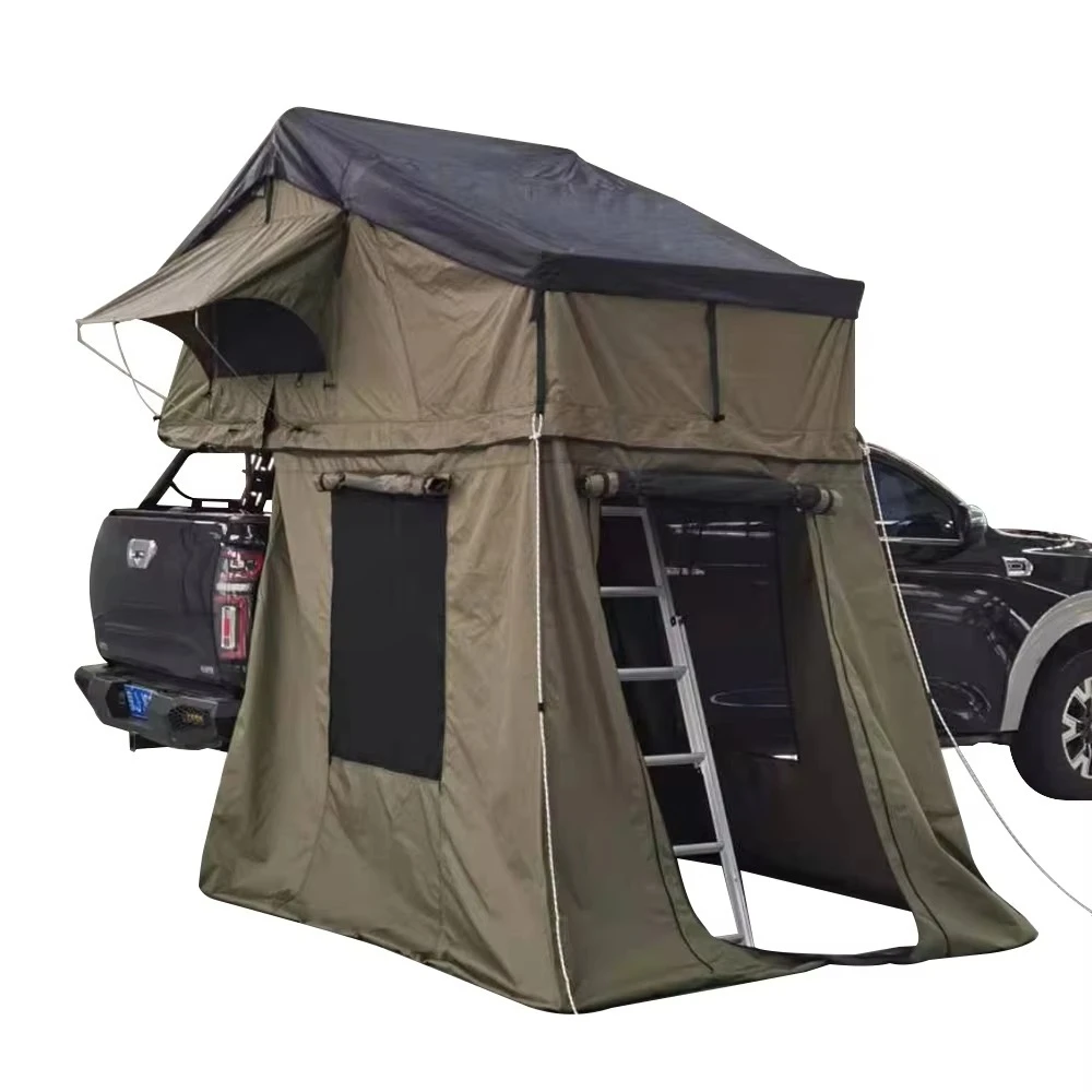 

Ready to Ship Travelling Folding Rooftop Tent 4x4wd With Telescopic Ladder
