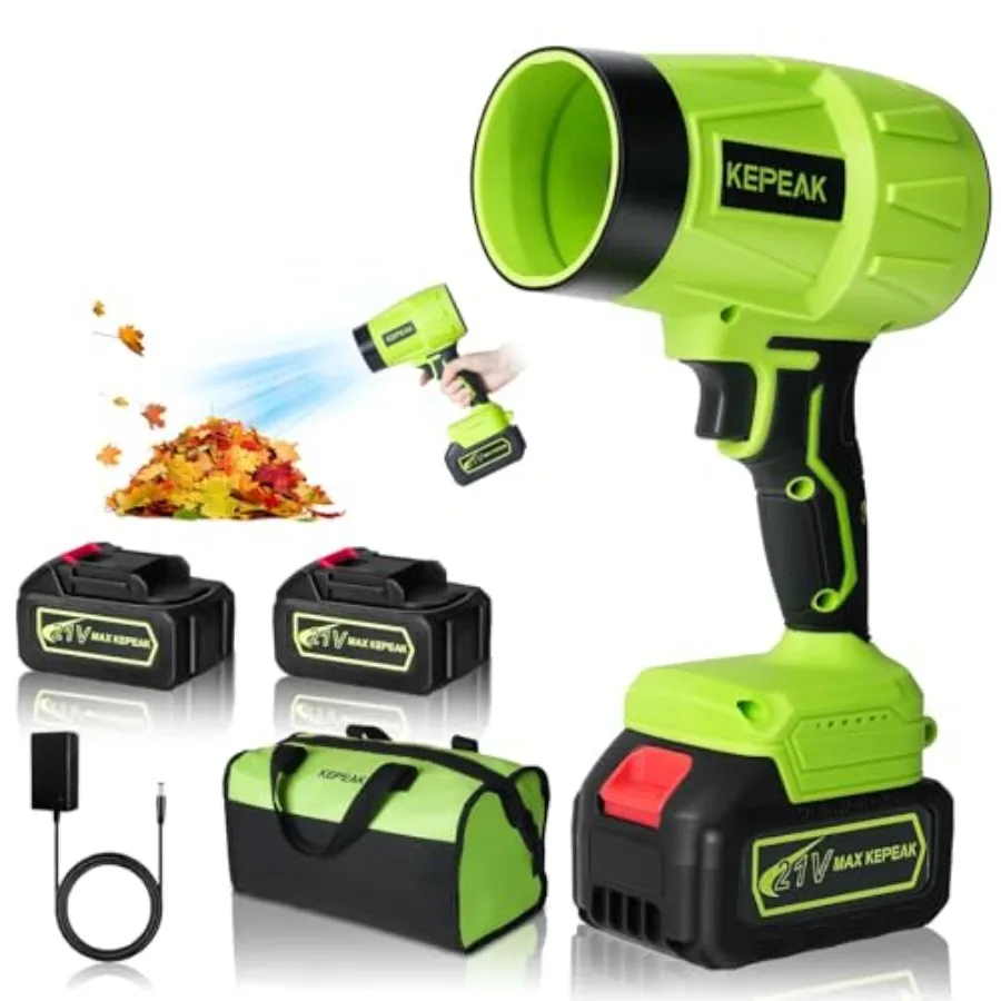 

Leaf Blower Cordless with Battery and Charger 600000RPM Portable Dust Cleaner Handheld Blowers Turbo Jet Blower for Lawn Care P
