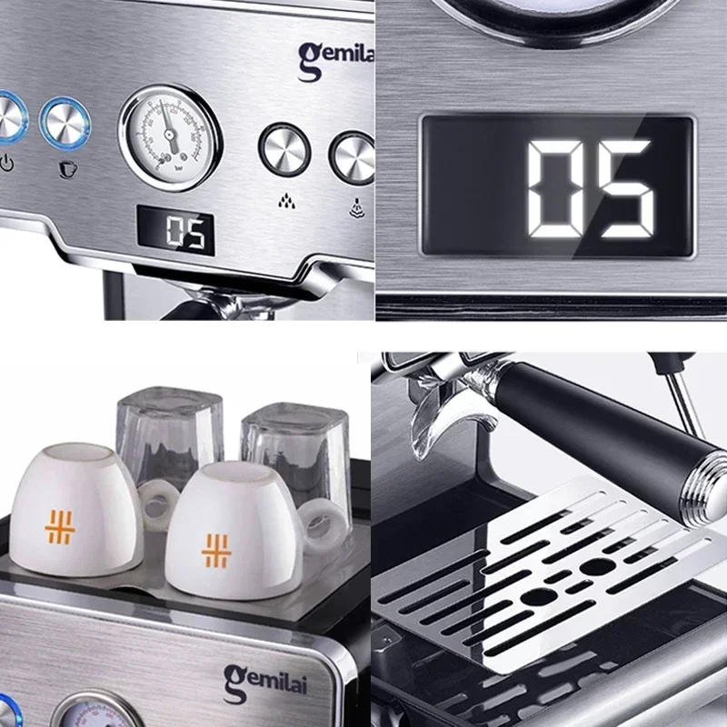 15bar Coffee Machine Concentrated Coffee Semi-Automatic Pump Type Cappuccino Machine Italian Coffee Machine CRM3605