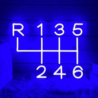 Car Gearbox Neon Sign Led Light Up Sign Garage Decor Lights for Car Repair Shop Workshop Background Car Party Speed Gear Neon