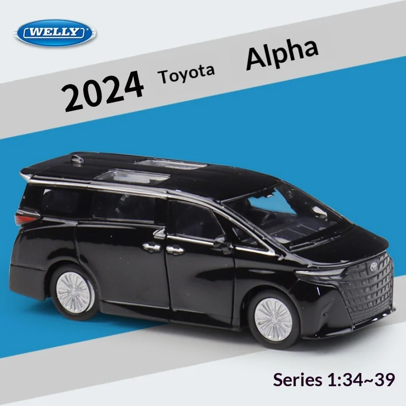 

WELLY 1:36 2024 Toyota Alphard Pull-Back Alloy Die-cast Model, Officially Licensed Detailed MPV Replica for Collectors & Gift