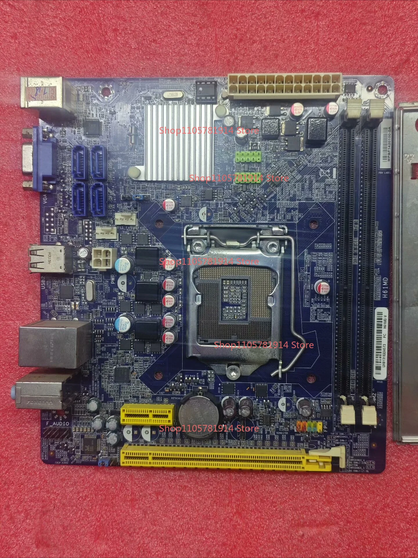 For Foxconn H61MD-V Main Board, LGA1155 Interface, Support DDR3 Memory, with VGA Interface