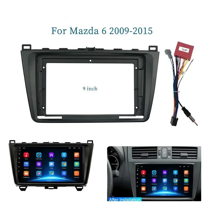 9 Inch Auto Frame Fascia Adapter Voor Mazda 6 Mazda6 2009-2015 Android Radio Dash Fitting Panel Kit