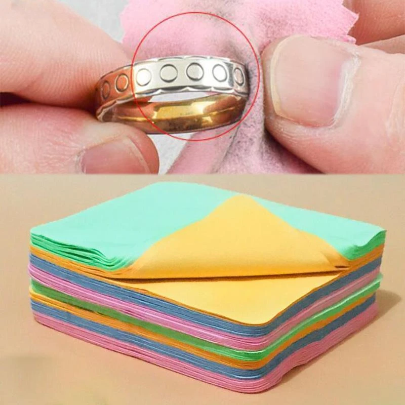 Premium Silver Polishing Cloth for Jewelry Cleaning Gold Platinum Anti Tarnish Quick Shine Tool Individually Wrapped
