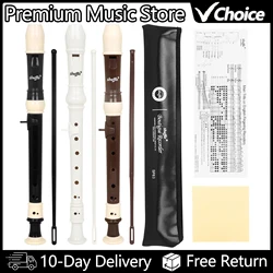 SHUFFLE Baroque Clarinet Recorder 8 Holes ABS Flute Soprano Vertical Flute Beginner Long Flutes Woodwind Instrument Music Gift