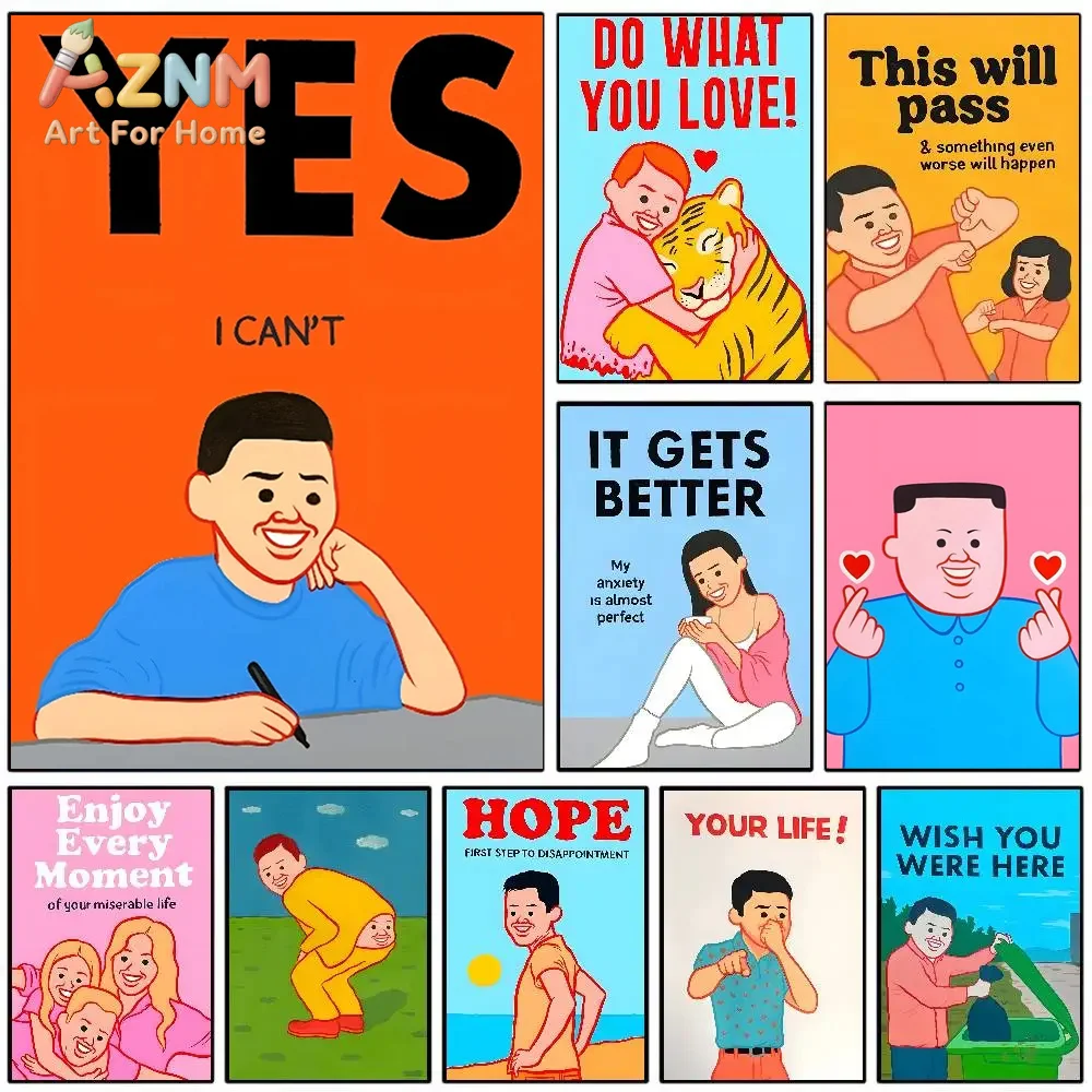 Abstract Funny Joan Cornella Canvas Print Poster Modern Minimalist  Illustration Art Prints Living Room Wall Art Home Decor Gift