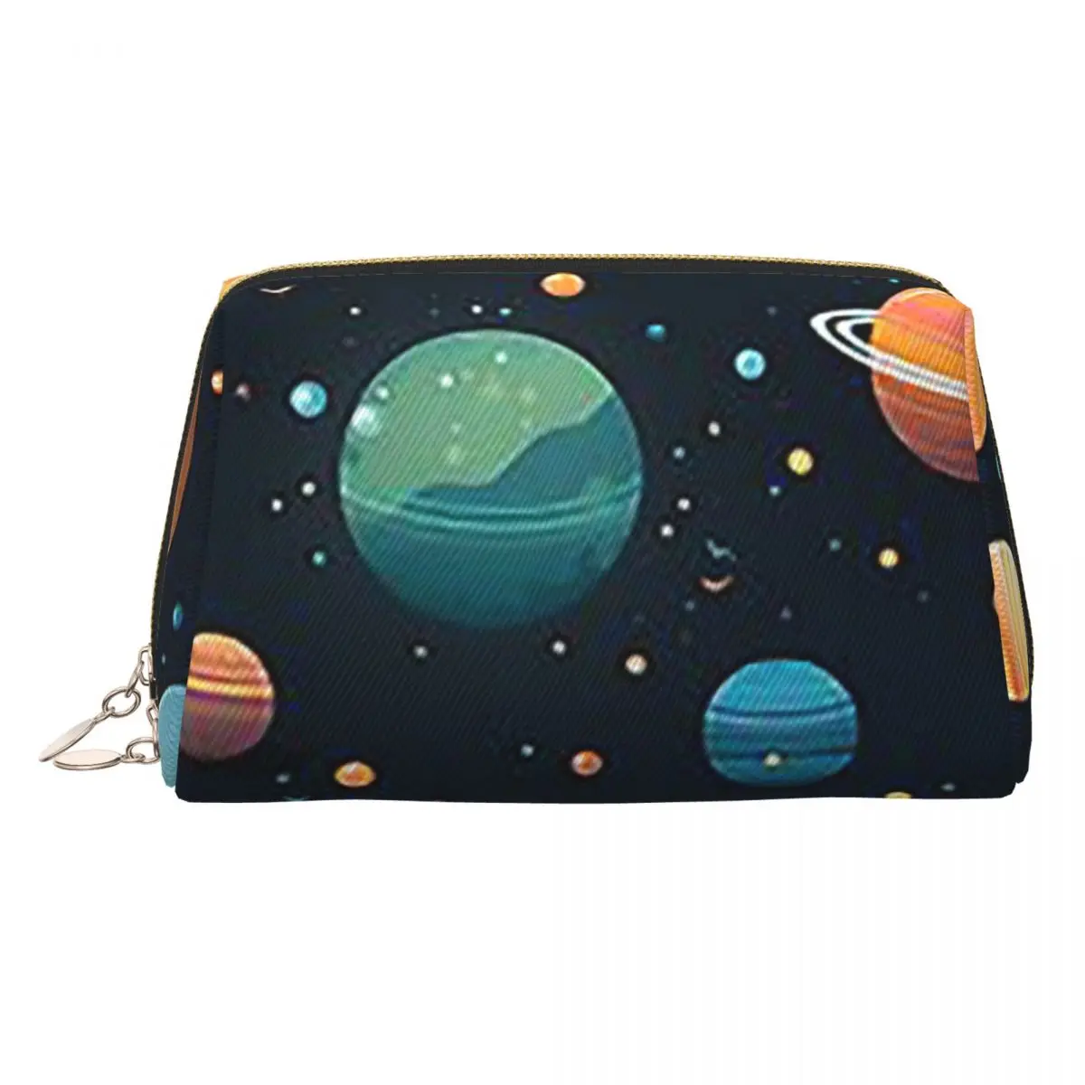 Solar System Space Planets Universe Women Cosmetic Bag Travel Makeup Organizer Pouch Toiletry Storage Dopp Kit Box