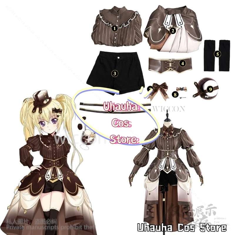 アニメしゅごキャラコスプレutau月読衣装チョコレートプリンセスドレスロリータウィッグ用女の子女性ハロウィンcosカスタマイズ