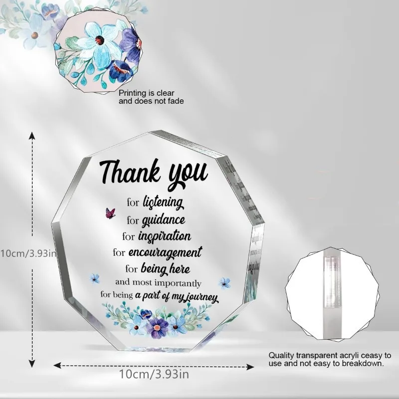 Acrylic Farewell Plaque - Thank You & Appreciation Gift for Coworkers