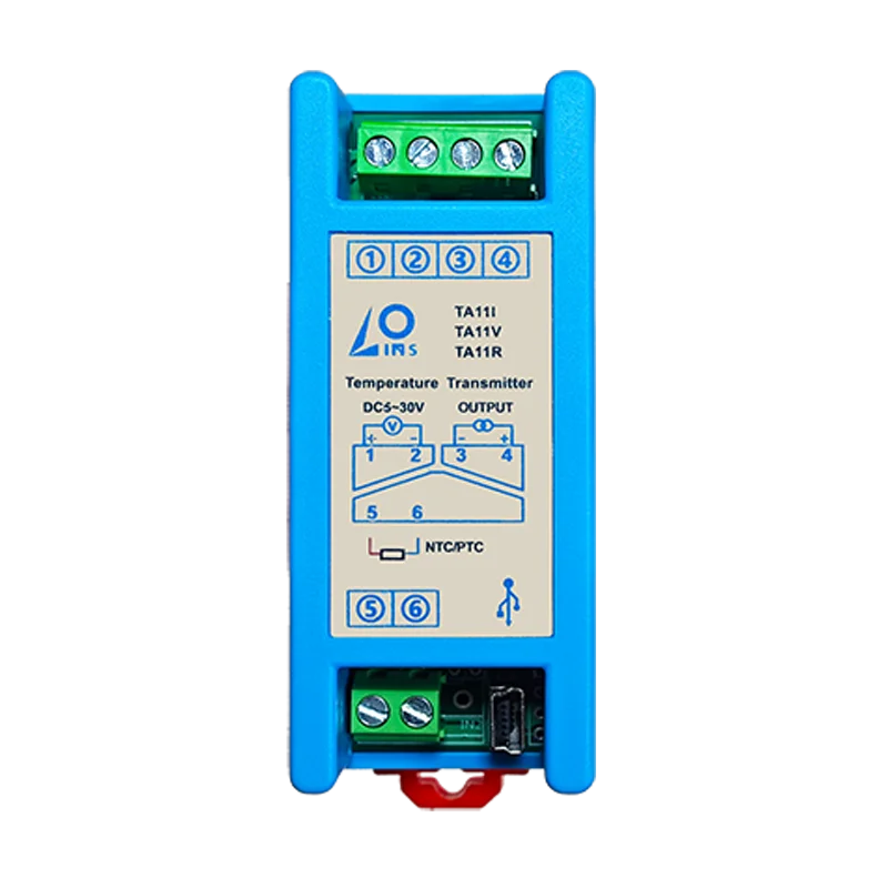 

Isolated Temperature Transmitter with NTC/PTC Thermistor 10k3950/KTY83 Converts to 4-20mA/0-10V Output