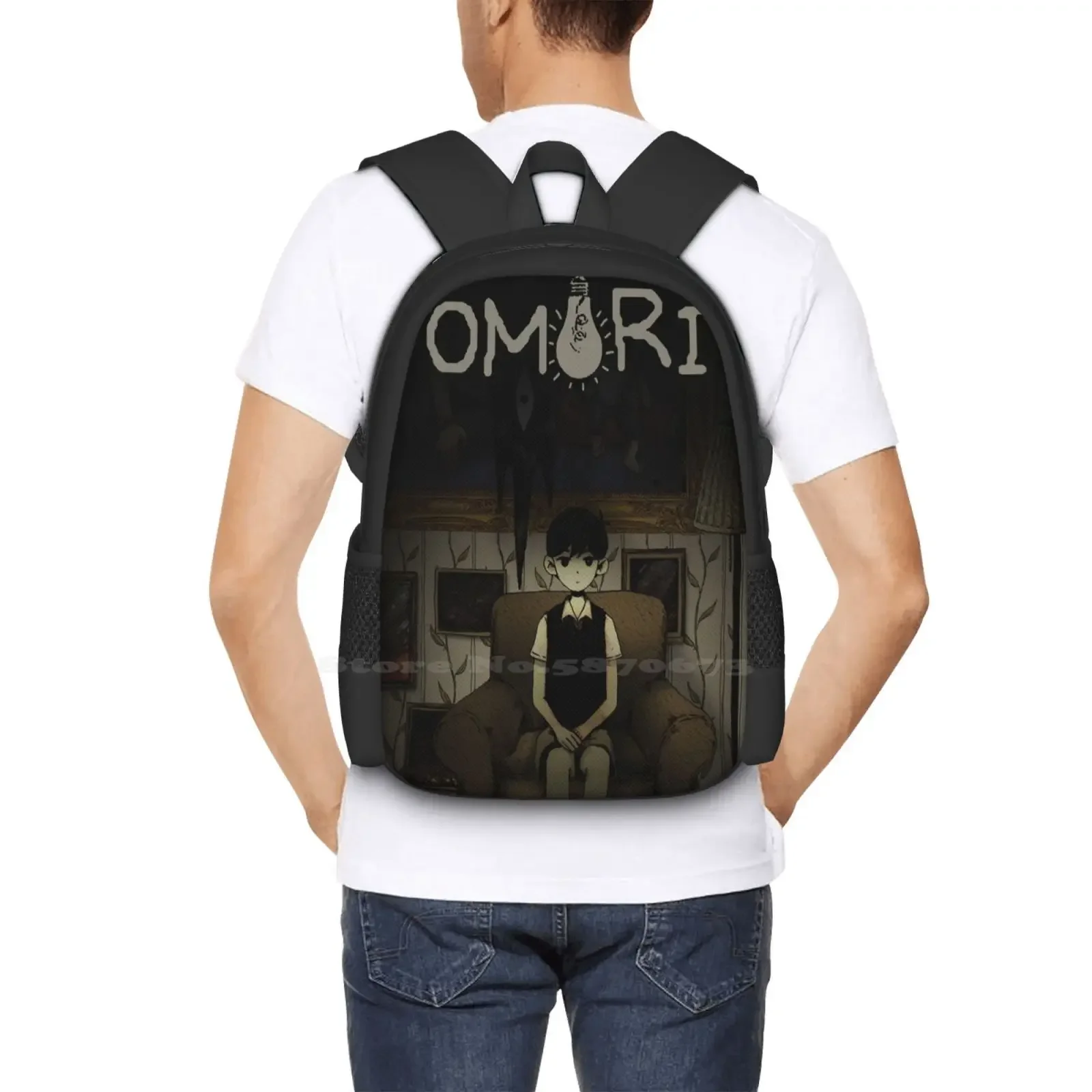 Omori Promo Hot Sale กระเป๋านักเรียน กระเป๋าเป้สะพายหลัง กระเป๋าแฟชั่น Omocat Omori Basil Omori Kel Omori Aubrey Omori Hero Omori Mari Omori Sunny