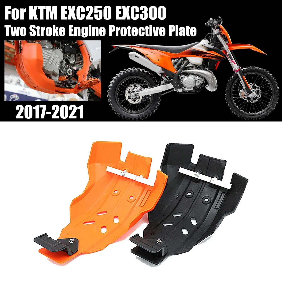 

For KTM EXC 250 300 EXC250 EXC300 250EXC 300EXC 2017-2021 Motorcycle Engine Frame Protector Cover Guard Skid Plate