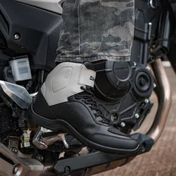 DUHAN Motorcycle Boots Moto Motocross Riding Boots Four Seasons Motorbike Ankle Shoes Motorcycle Boots With Boot Cover
