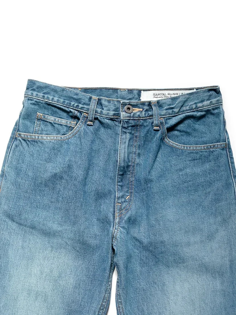 وصل حديثًا جينز غير كابيتال هيراتا وهيروشي من القطن الياباني غير رسمي متوهج باللون الأزرق الفاتح للرجال والنساء